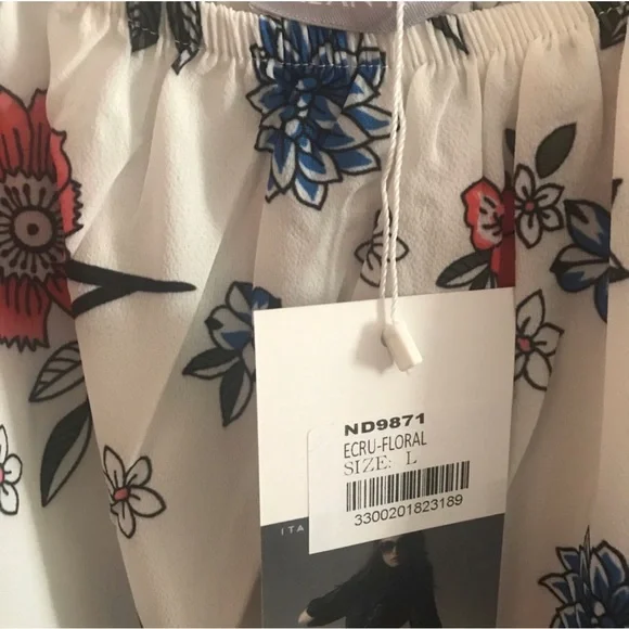 Milan Kiss Women’s Large Floral Off-Shoulder Maxi Dress Lightweight Side Slit - Picture 5 of 7